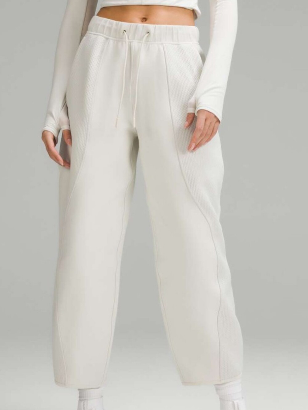 LULULEMON mixed fabric relaxed fit lantern pants 6